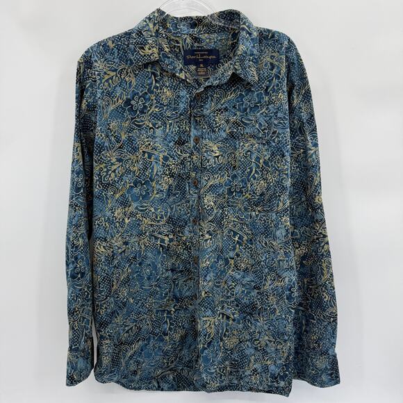Pete Huntington Other - PETE HUNTINGTON Long Sleeve Shirt Mens Size XL Blue Gold Hand Dyed Button Front
